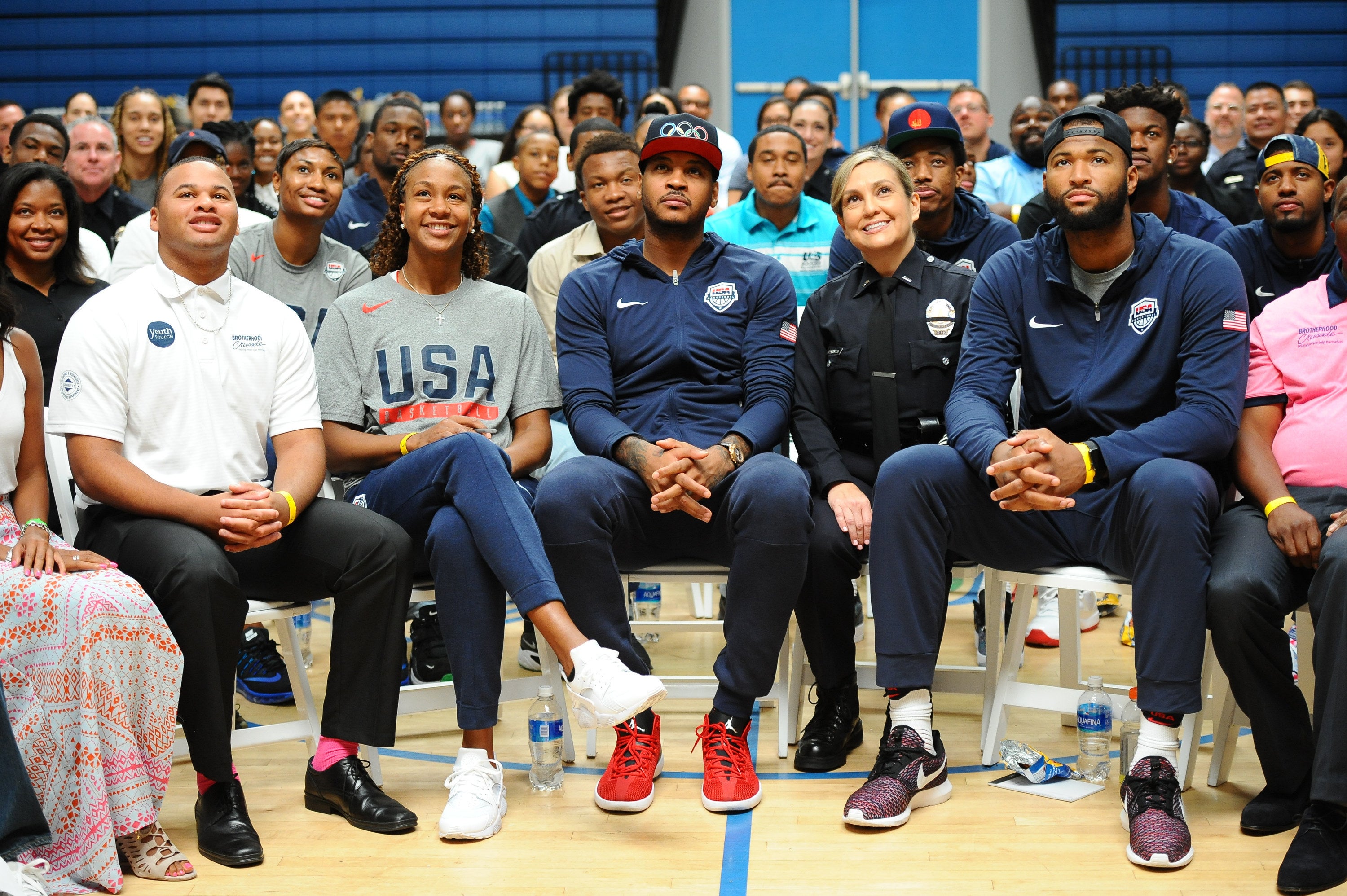 Carmelo Anthony Organizes Community Summit with Athletes, Teens and Police Officers
