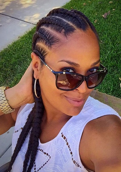 Laila Ali Hanging Out With Family And Has Us Swooning Over Her Cornrows