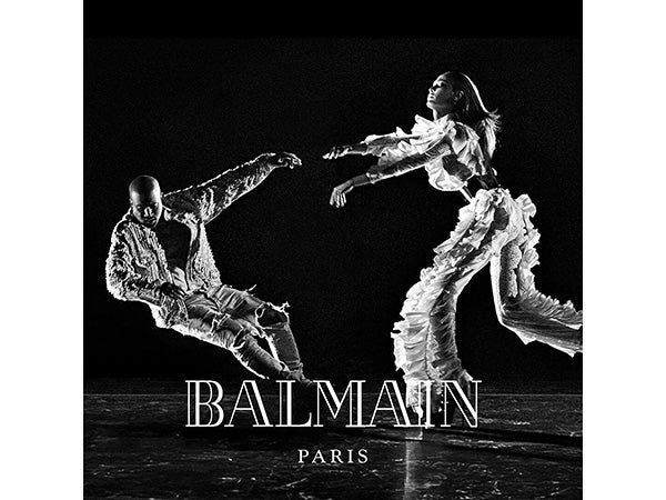 Kanye West and Joan Smalls Get Glam (and Physical) In Balmain Fall 2016 Campaign