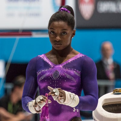 Behold, Simone Biles’ Oh-So-Sparkly Leotard Game
