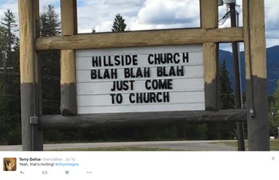The 31 Funniest Church Signs Ever