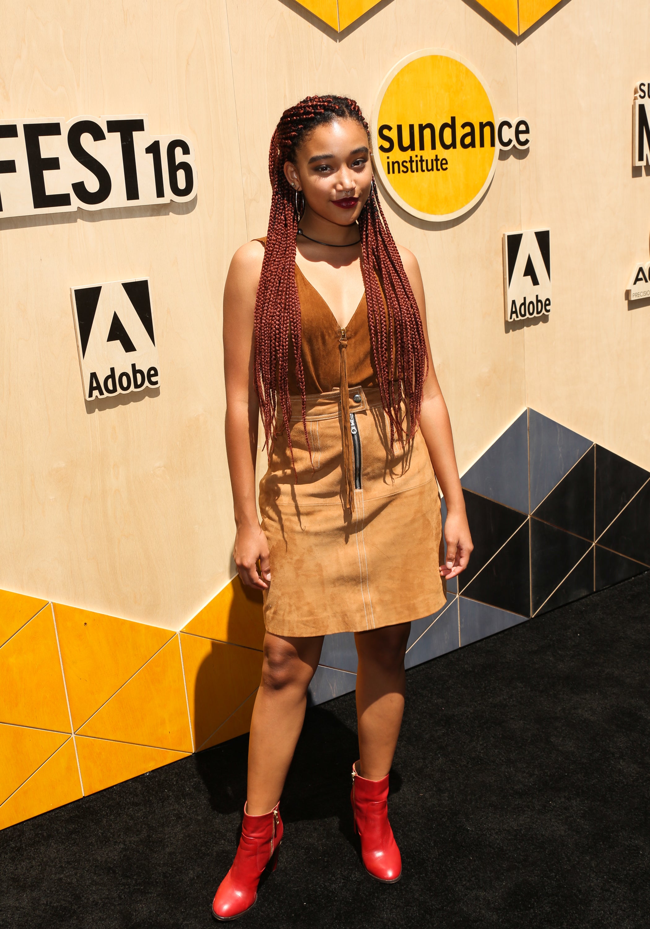 Amandla Stenberg Delivers Fall Vibes in Chic Monochromatic Ensemble
