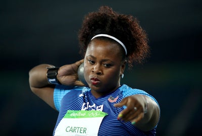 Michelle Carter Makes Olympic History Becoming First U.S. Woman to Win Shot Put Gold Medal