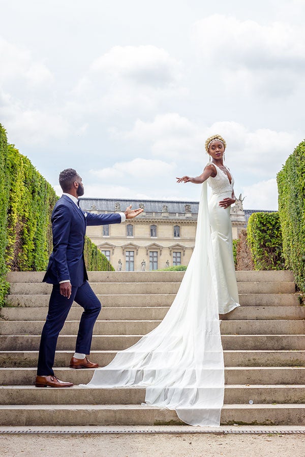 Bridal Bliss: Vanessa and Amir Were High School Sweethearts Who Eloped in Paris
