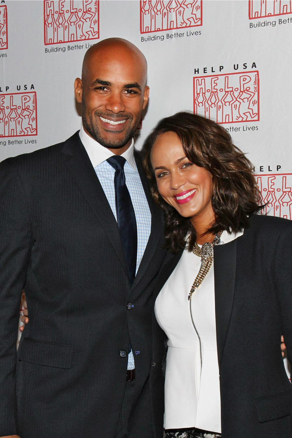 Boris Kodjoe Supports Nicole Ari Parker's Gym Wrap During Beauty Expo
