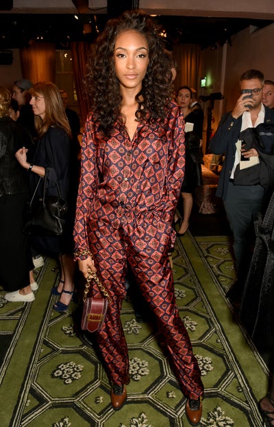 Jourdan Dunn is Fall Personified in Pretty Printed Suit