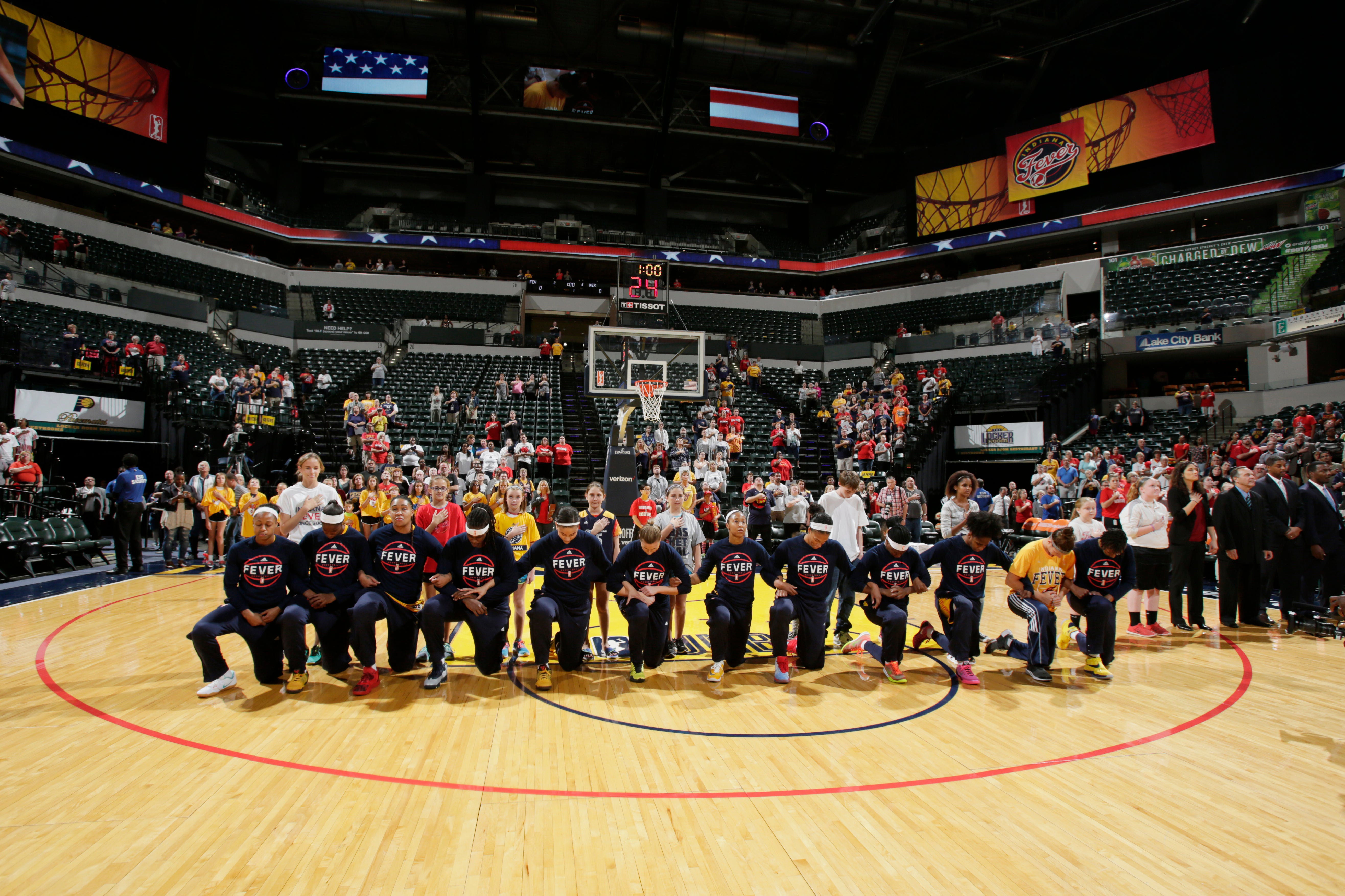 Who Run The World? The Entire WNBA Indiana Fever Team Just Kneeled During The National Anthem
