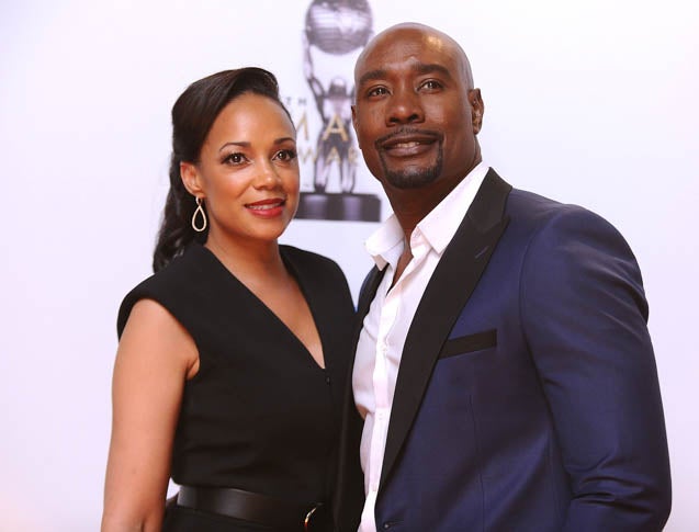 Morris Chestnut & Wife Have Date Night At 'When the Bough Breaks' Movie Premiere
