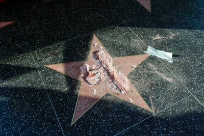 Someone Completely Destroyed Donald Trump’s Walk Of Fame Star