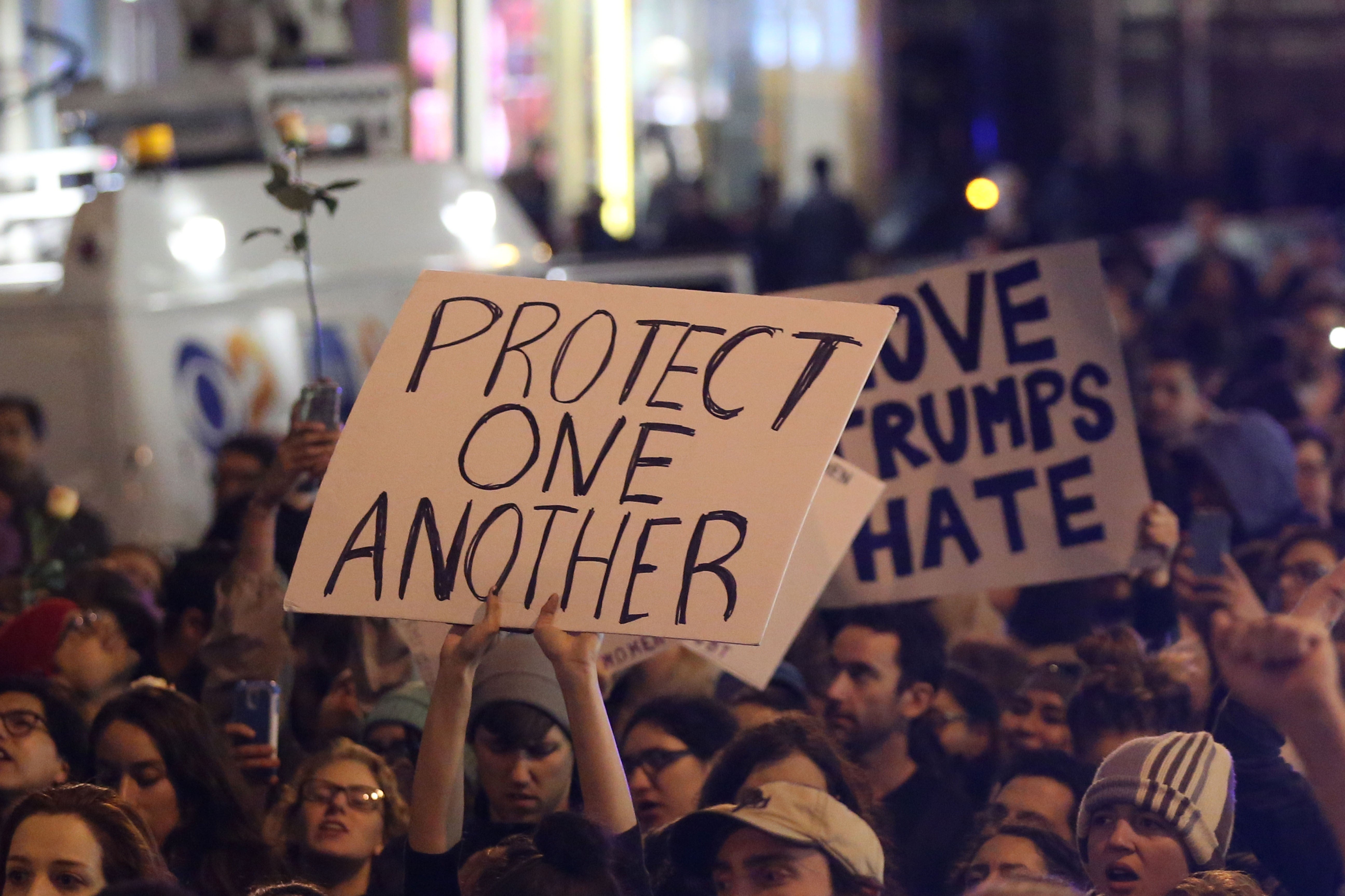 32 Inspiring Photos Of Americans Protesting A Donald Trump Presidency
