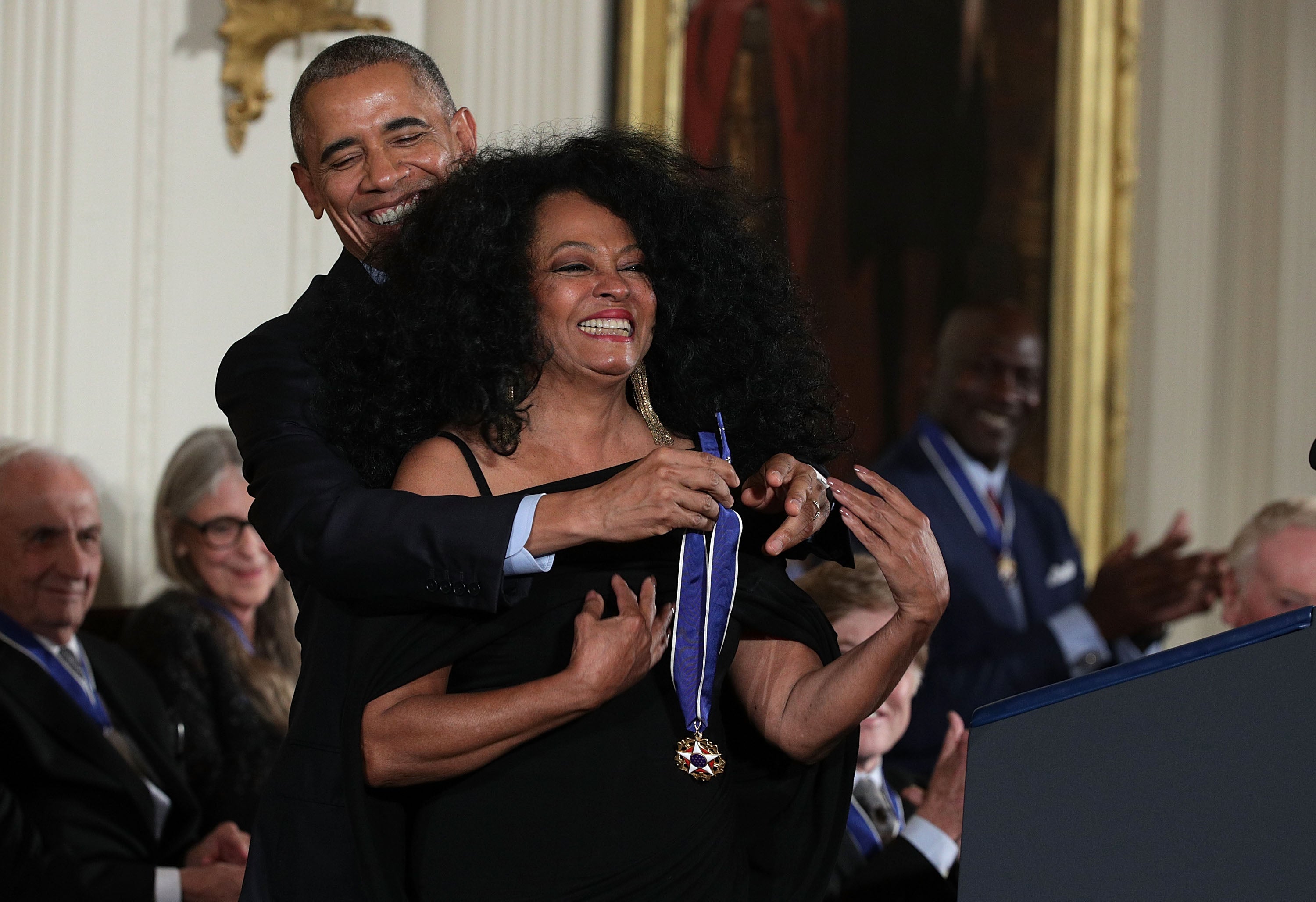President Obama Was Completely In Awe Of Diana Ross And Cicely Tyson During Medal Of Freedom Ceremony
