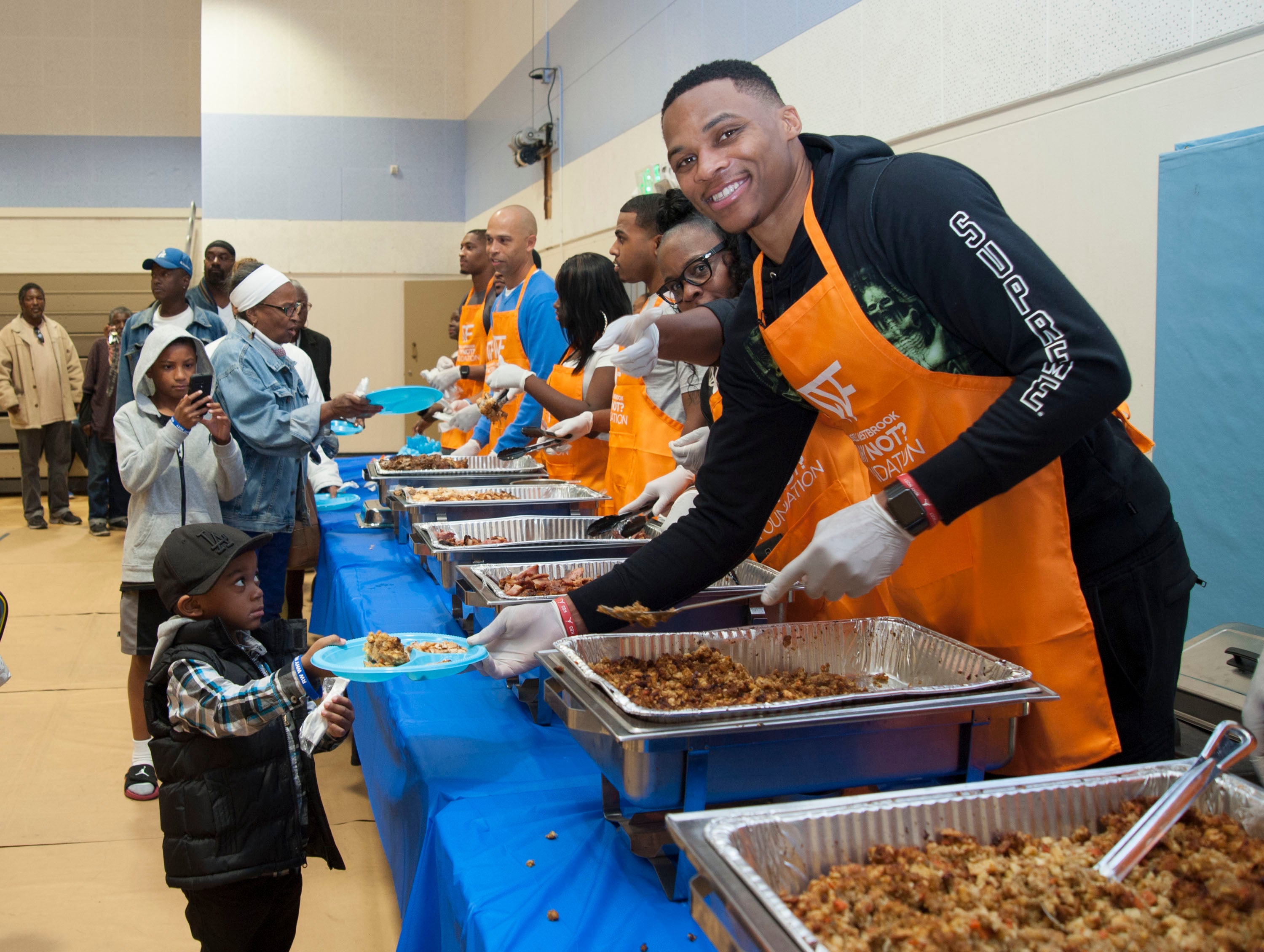 President Obama, Russell Westbrook, Mayor Aja Brown and many more show us how giving back is a great way of giving thanks

