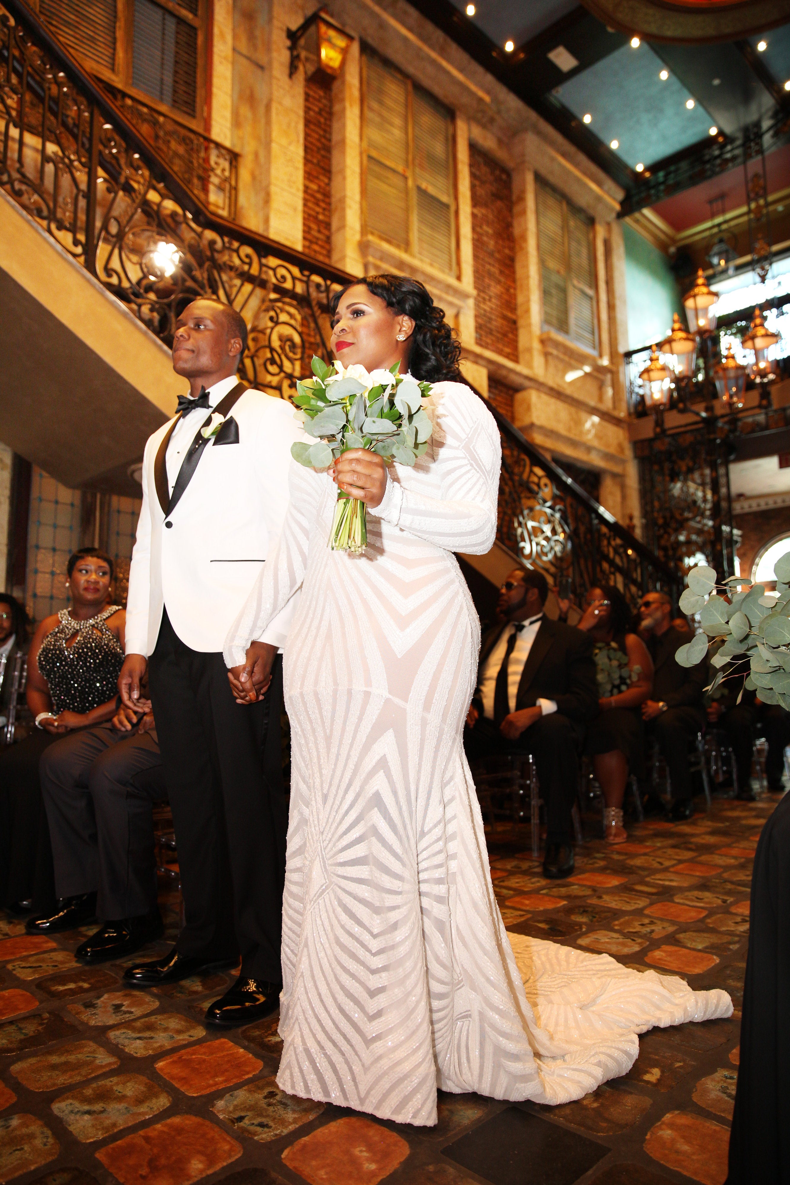 Bridal Bliss: Donald And Erica's All Black Wedding Affair Was Major Glamour Goals
