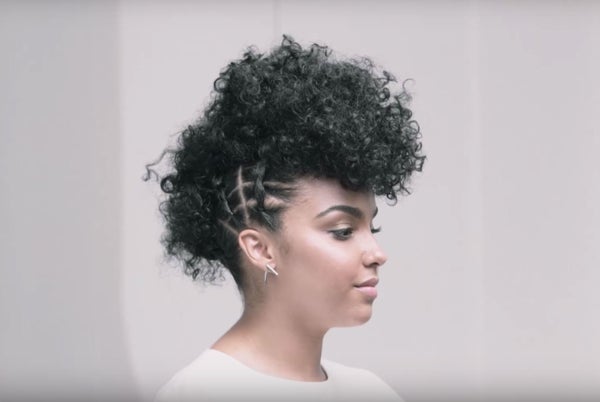 How To Style Your Curls Into A Fauxhawk
