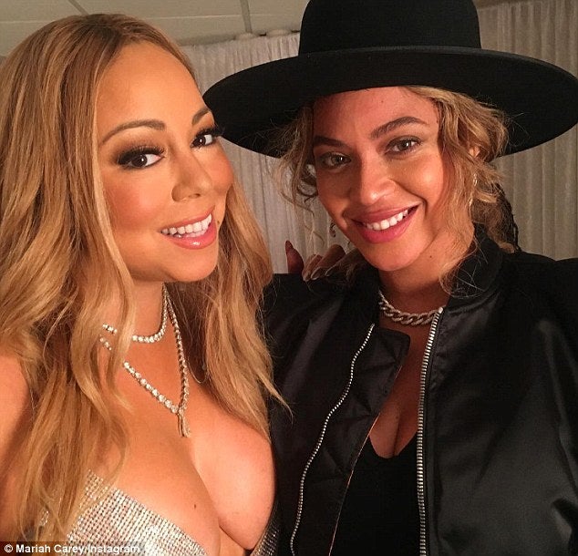 Beyoncé Visits Mariah Carey's Christmas Show in New York City
