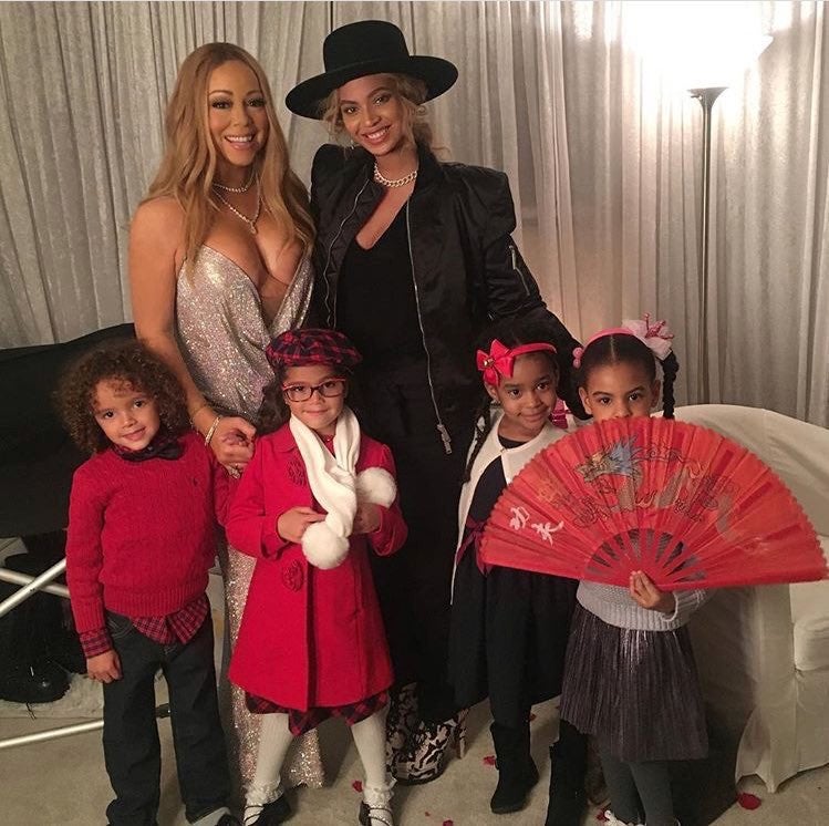 Divas' Kids Unite! Beyoncé & Mariah Carey's Children Pose for Cute Photo After Christmas Concert