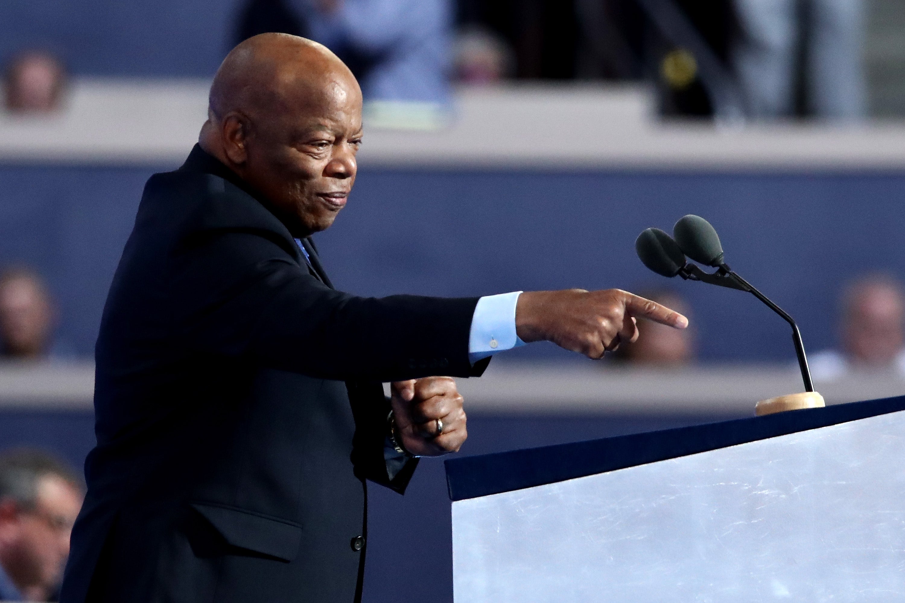 Congressman John Lewis Calls For Americans To Remember 'We Are One People' At Immigration Rally
