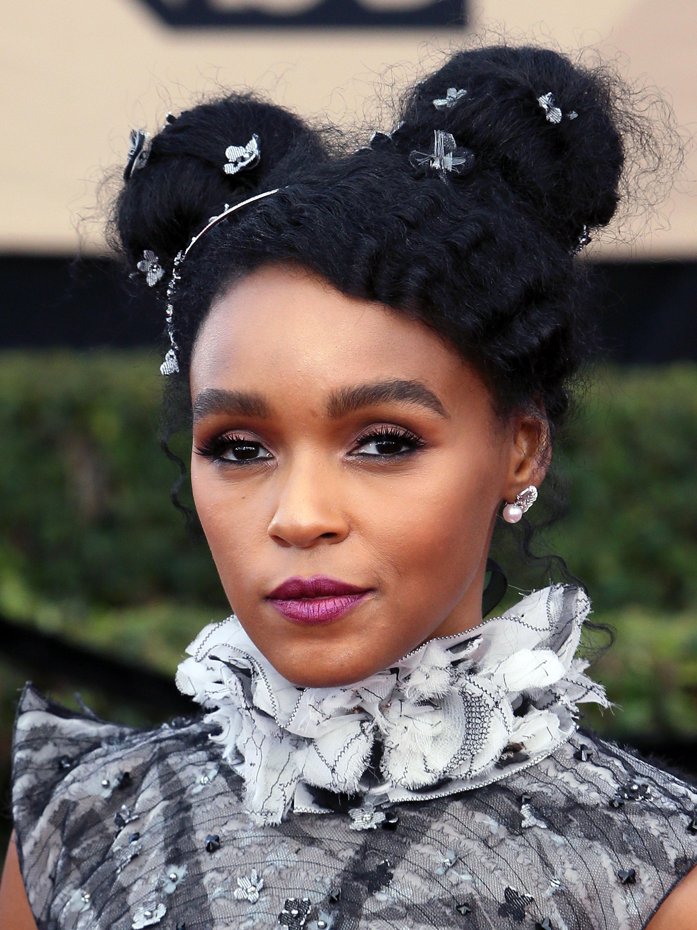 Janelle Monáe's Accessorized Hairstyles Continue To Win Awards Season

