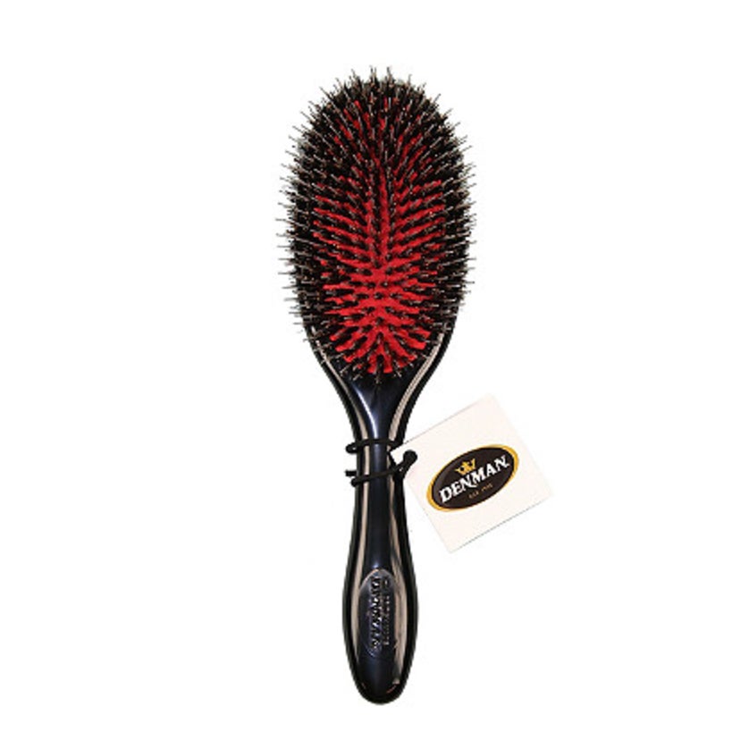 Bass Brushes Shine Condition Luxury Grade Hair Brush Natural Bristle Deluxe  Oval with Pure Bamboo Handle