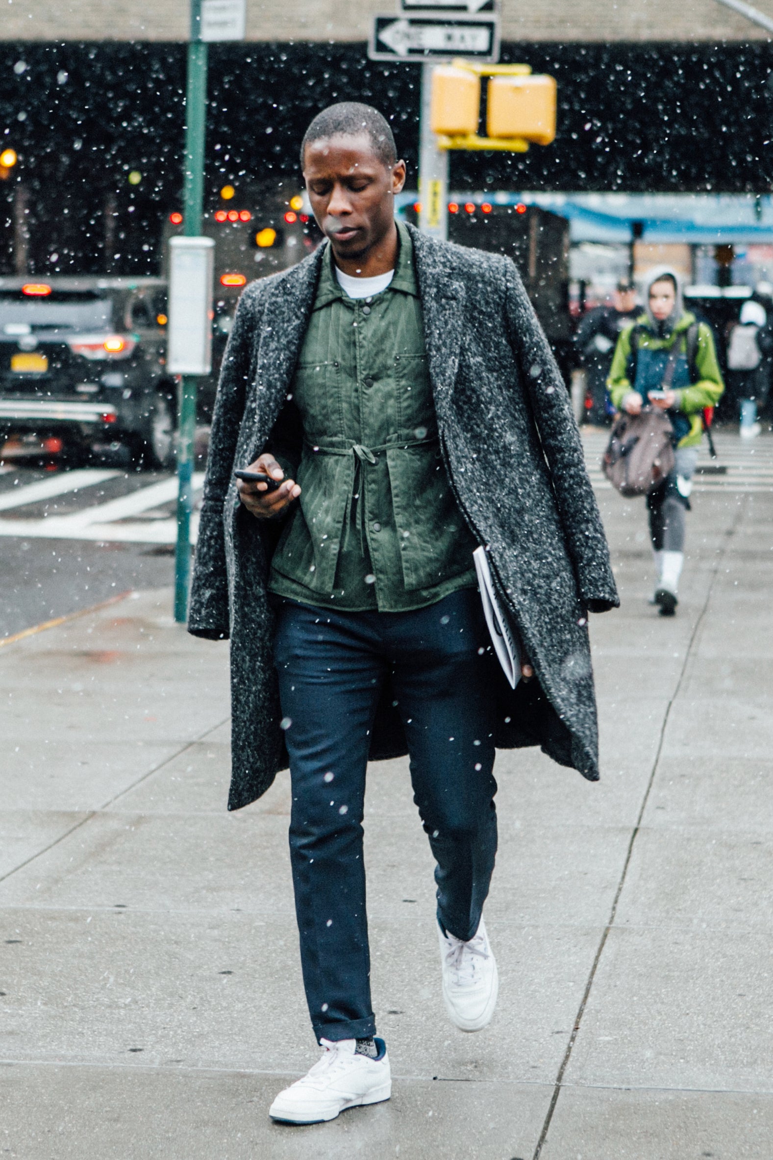 The Snow Didn't Stop The Fashion Parade at Men's Fashion Week in New ...