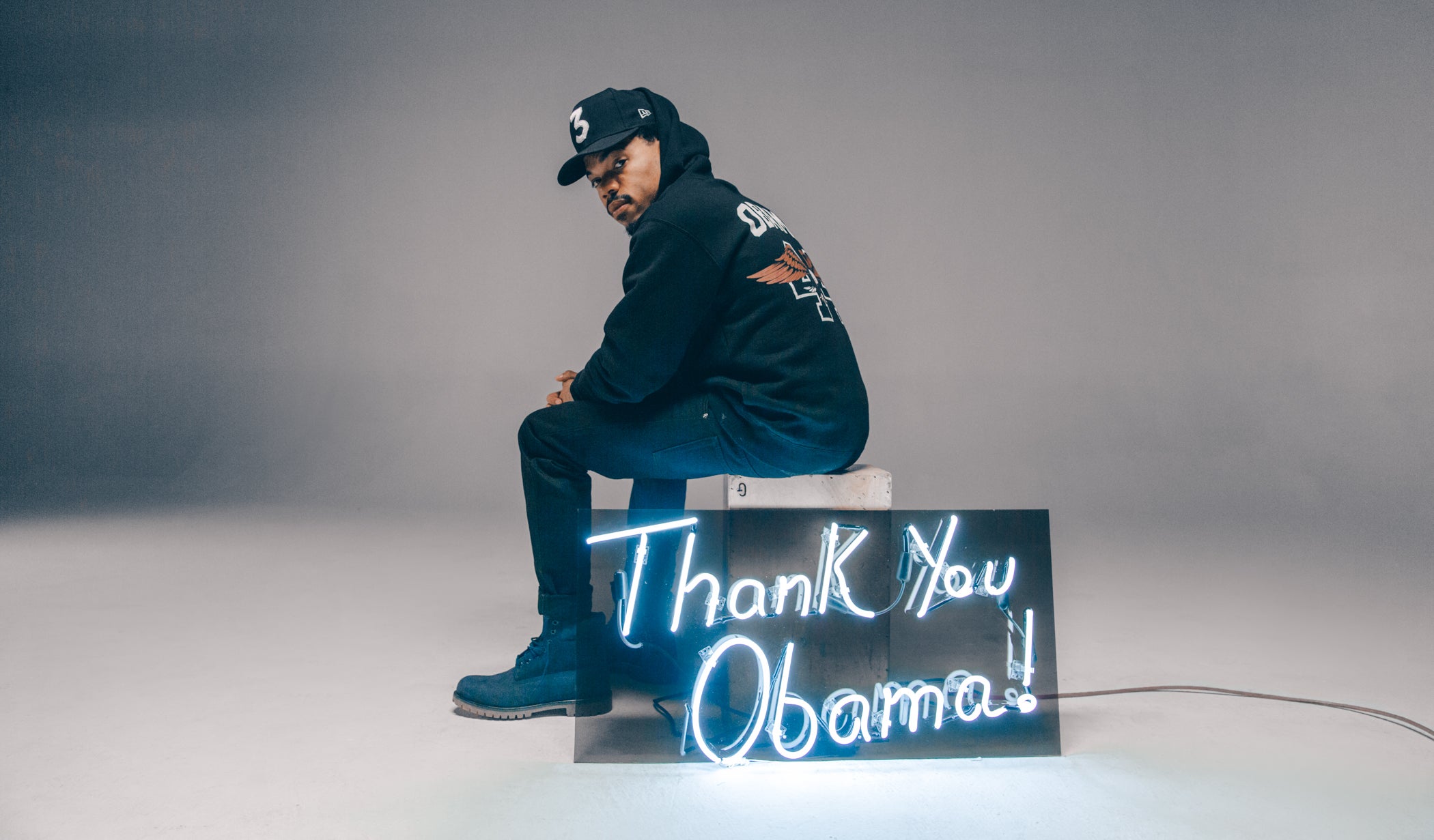 Chance the Rapper Models for Epic 'Thank U Obama' T-shirt Collection