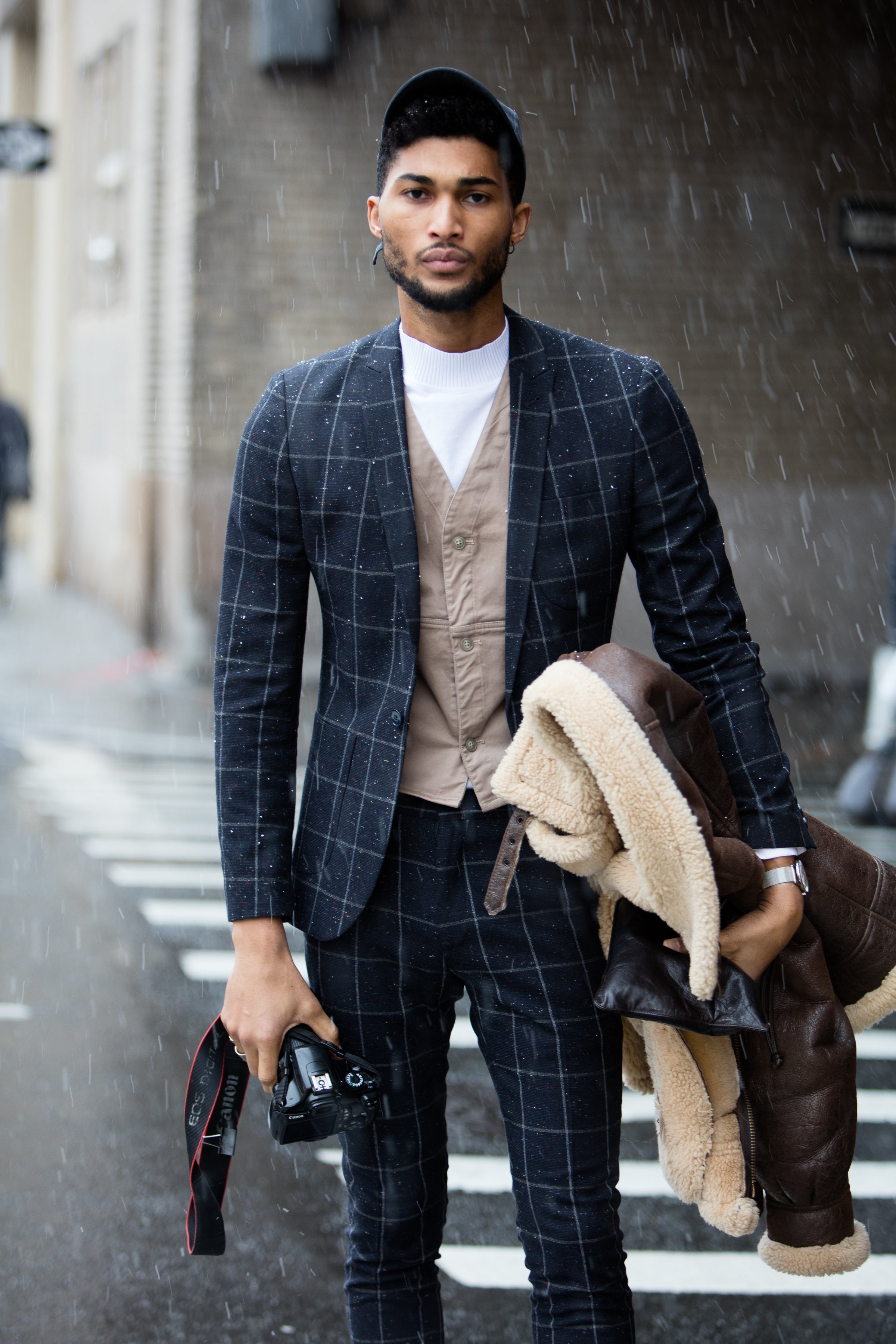 The Snow Didn't Stop The Fashion Parade at Men's Fashion Week in New York City
