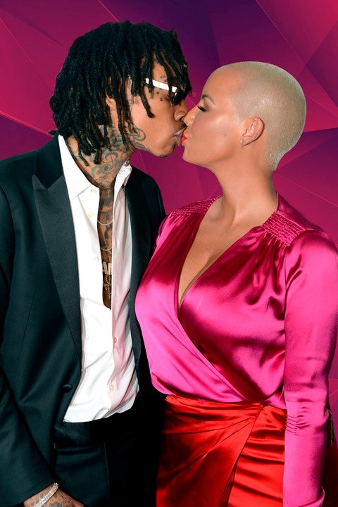 Back On? Exes Wiz Khalifa and Amber Rose Kiss and Cuddle at Clive Davis' Pre-Grammy Party
