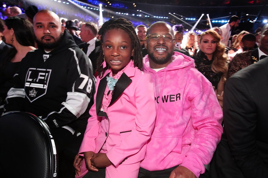 Schoolboy Q And Daughter at Grammys Essence