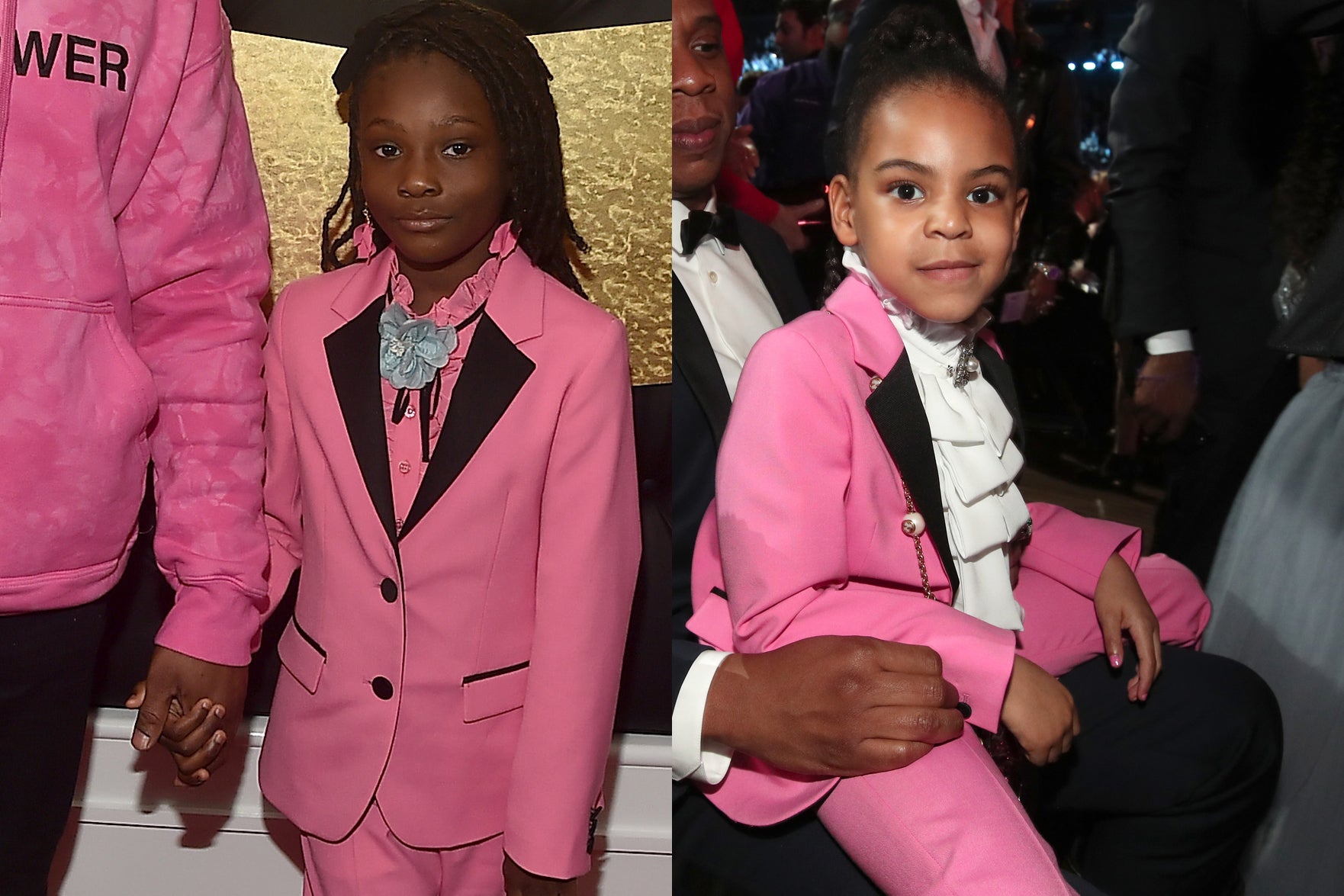 Blue Ivy Carter and Schoolboy Q’s Daughter Rock Matching Gucci Suits At Grammy Awards