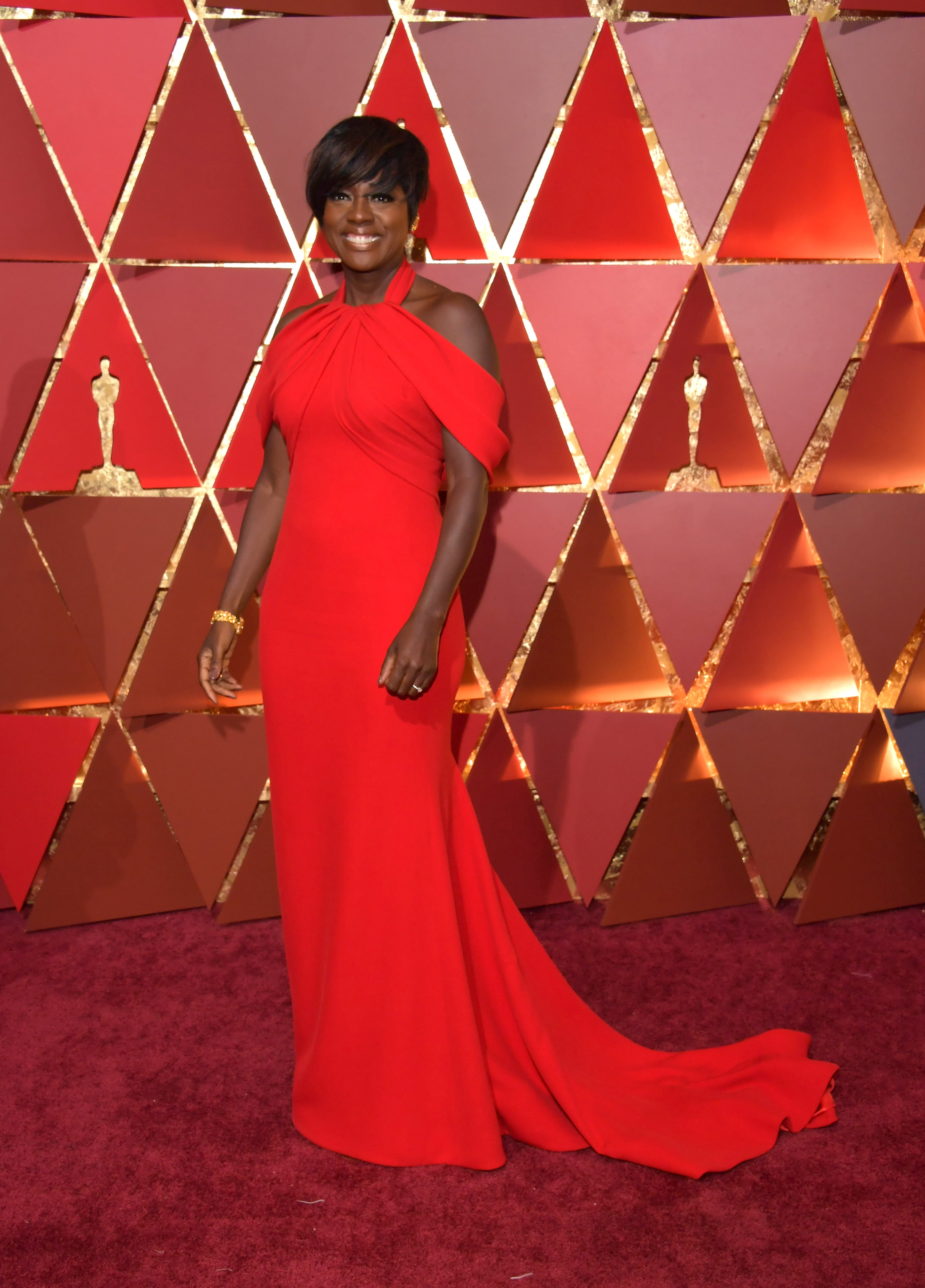 Get The Look! Viola Davis’ Show-Stopping Red Oscars 2017 Gown