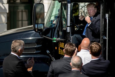 President Trump Plays In A Truck, Twitter Responds