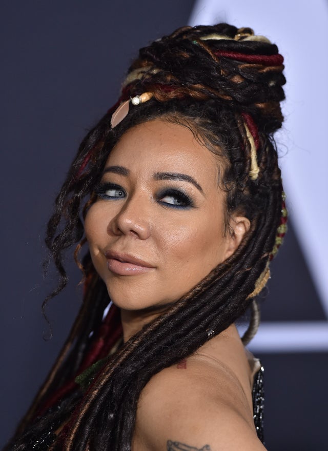 Tiny Harris Adds A Technicolor Twist To Her Faux Locs