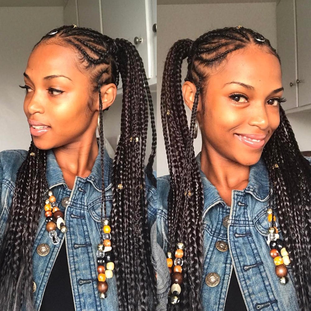 Cute Ways To Wear Beads On Cornrows, Braids, And Locs
