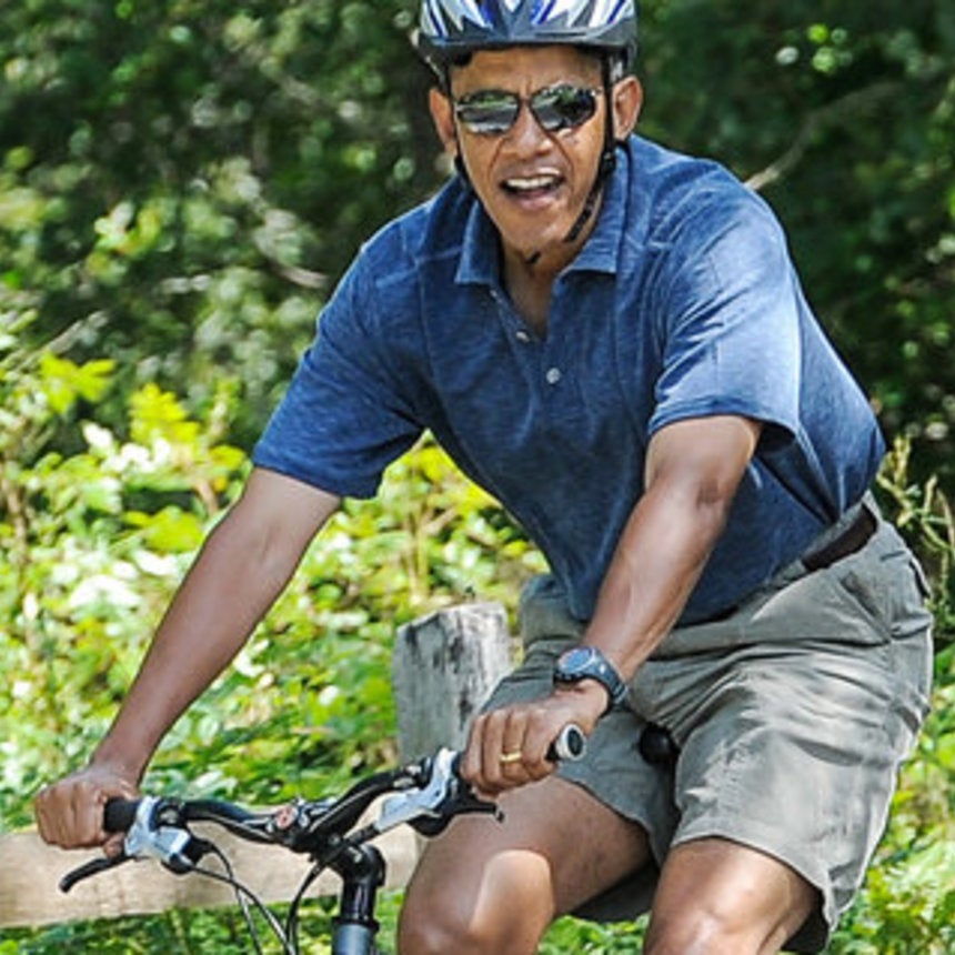 Barack Obama Gives Off Major Dad Vibes While Biking Through Tuscany
