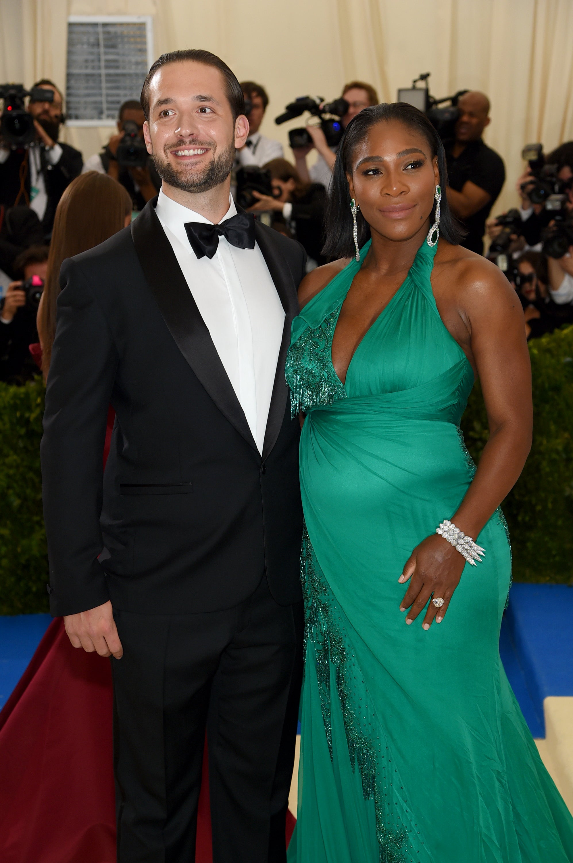 Serena Williams, Her Baby Bump And Fiancé Alexis Ohanian Bring Love To The Met Gala Red Carpet