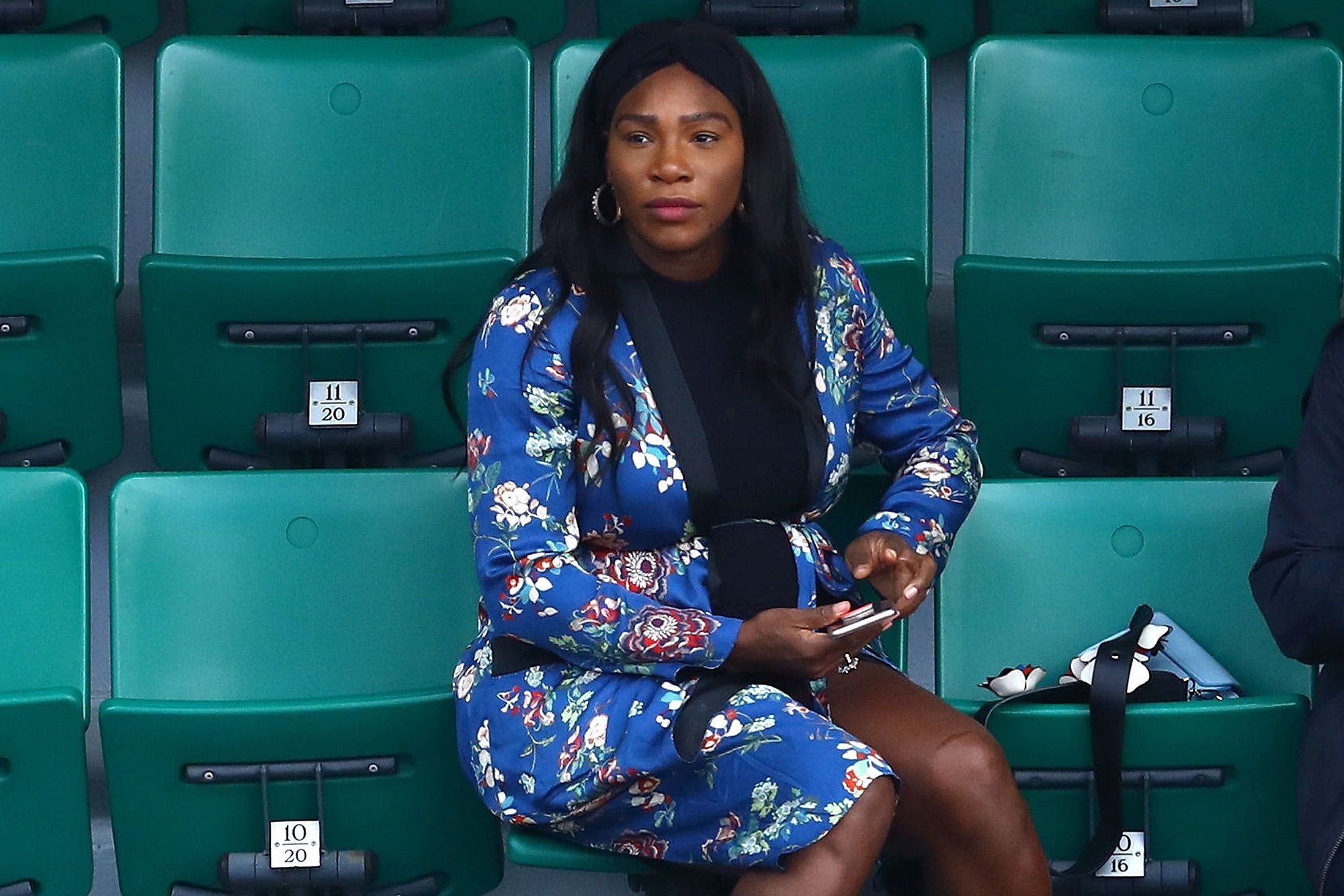 Pregnant Serena Williams Cheers Sister Venus to Victory in $149 Zara Floral Kimono at French Open