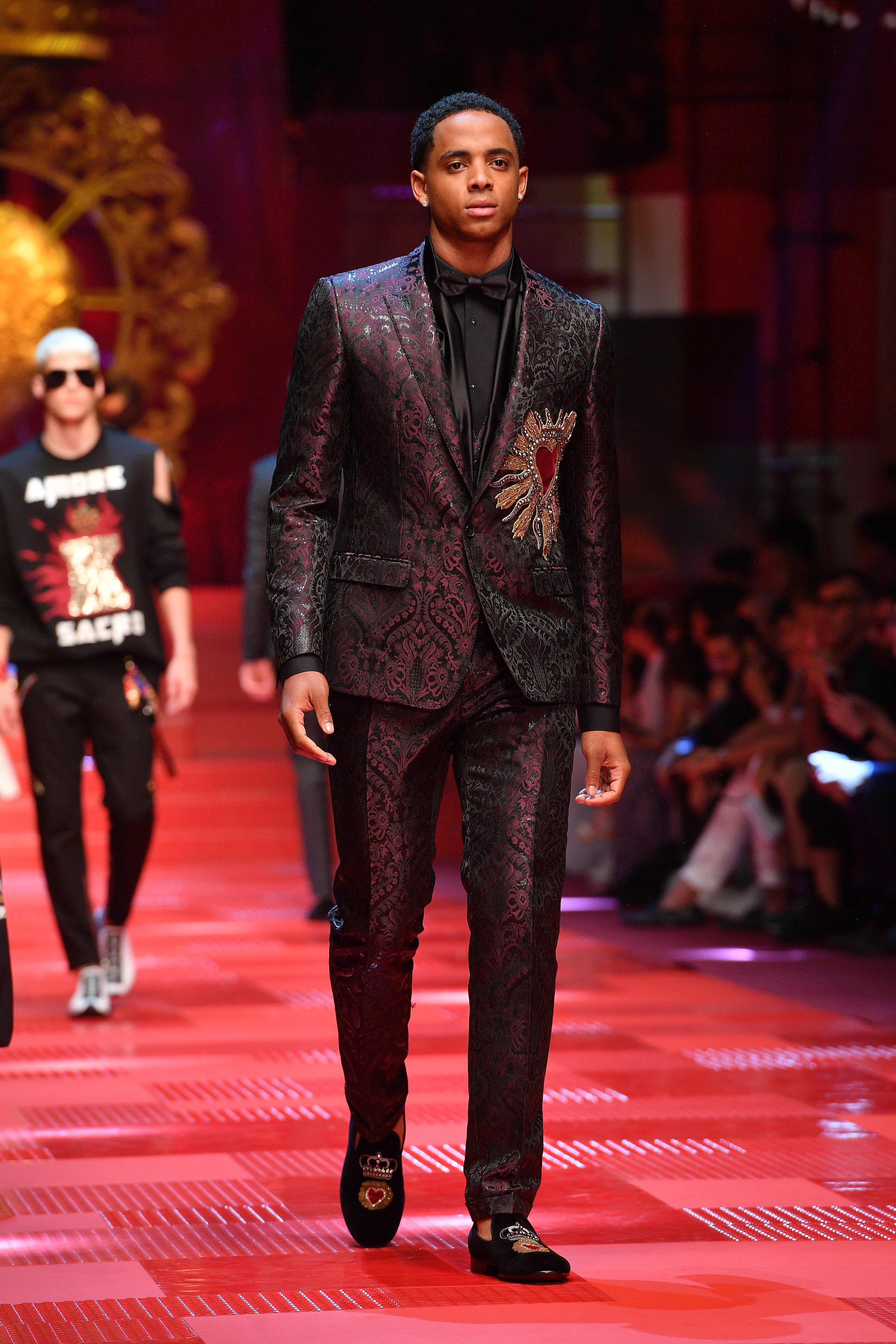 Christian Combs, Cordell Broadus & Diggy Simmons Walk in Dolce & Gabbana Spring 2018 Show
