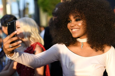 China McClain Rocks A Bold and Beautiful Afro to the ‘Descendants 2’ Premiere