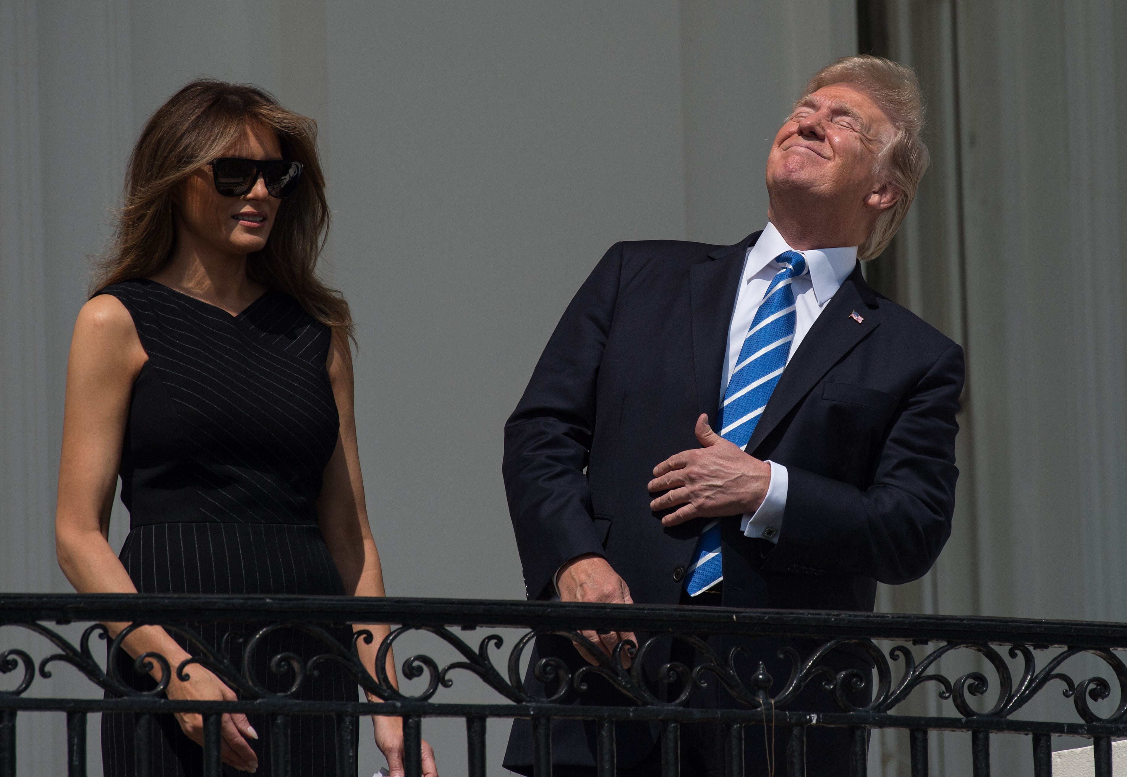 Of Course Trump Stared Directly At The Sun During The Solar Eclipse
