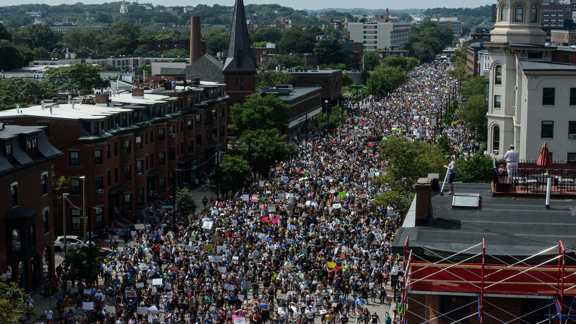 Boston Rally Thousands March Against White Nationalism
