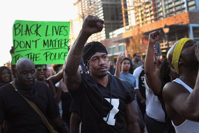 Nick Cannon Protests In St. Louis Wearing Colin Kaepernick Jersey