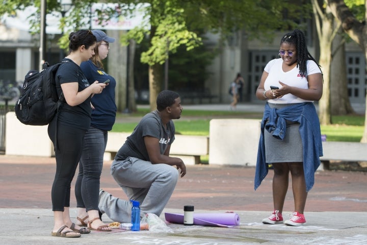 Black College Student Kneels For 20 Hours Straight In Powerful Campus Protest