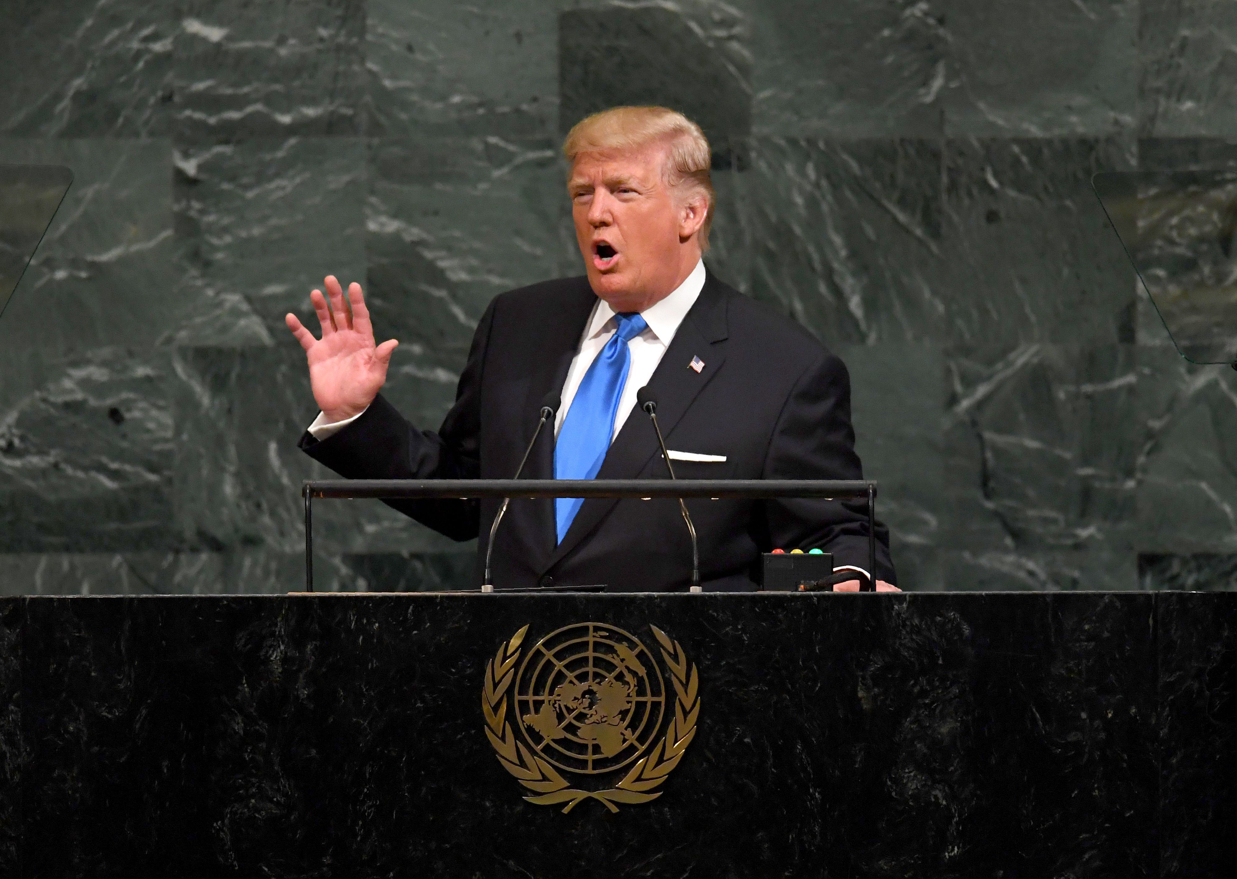 President Trump Threatens To 'Totally Destroy' North Korea In U.N. Speech
