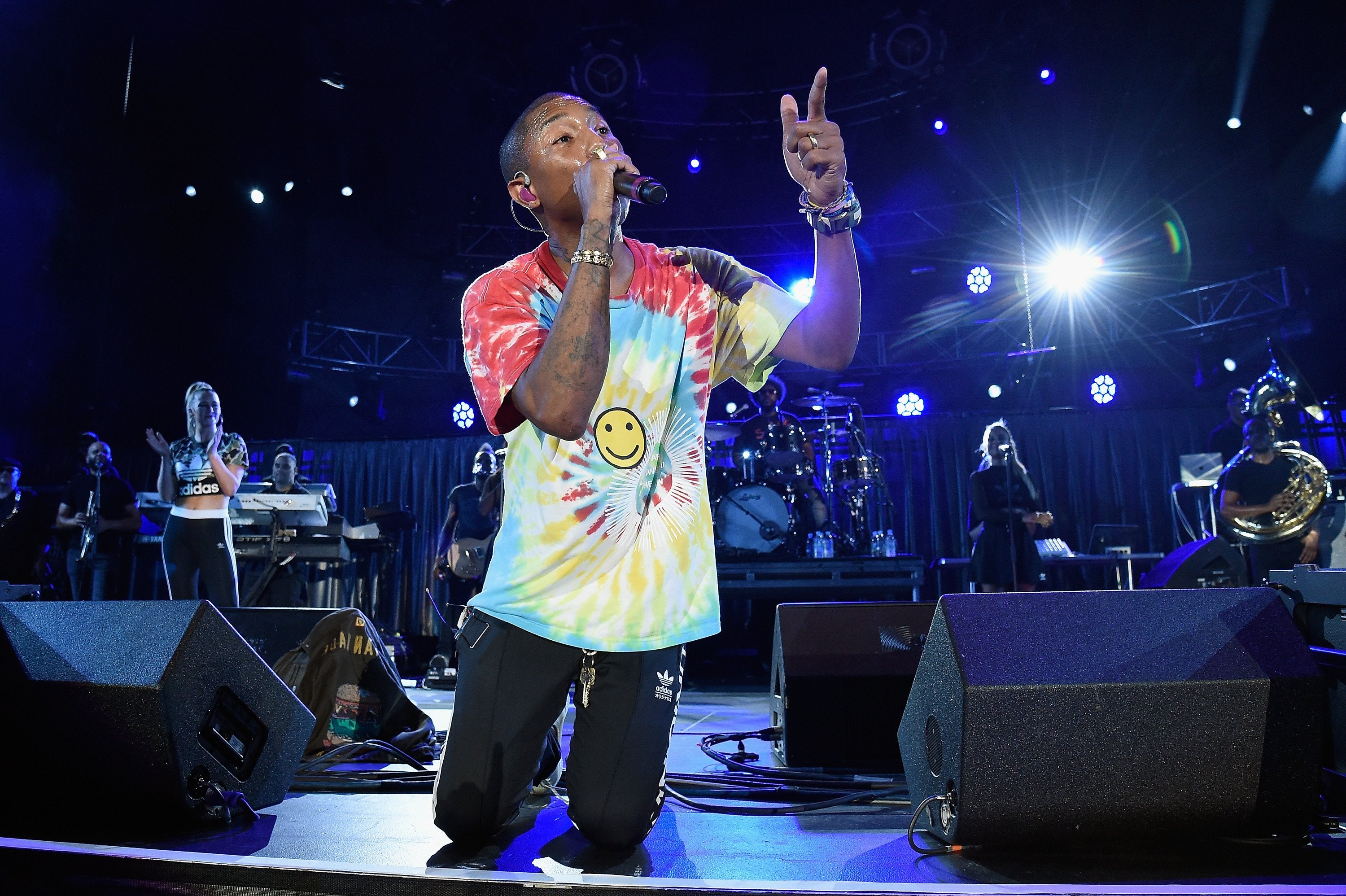 ‘That’s What That Flag Is For.’ Pharrell Williams Takes The Knee During Charlottesville Concert