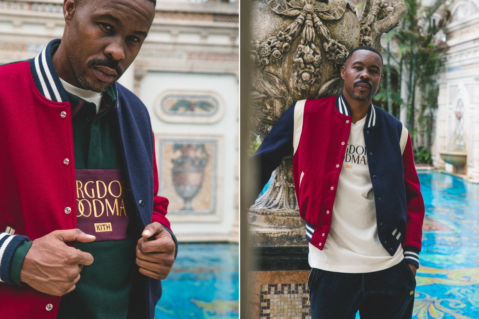 Wood Harris Shows Off His Modeling Skills For Kith x Bergdorf Goodman
