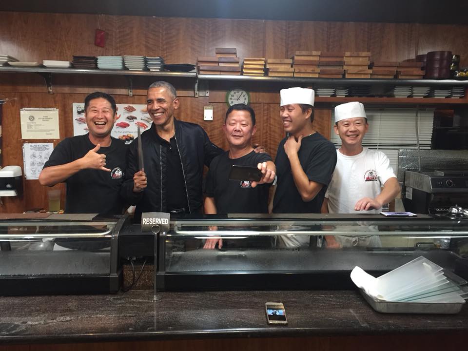 'Chef' Obama? The Former President Gets Behind The Sushi Bar While Dining In Hawaii
