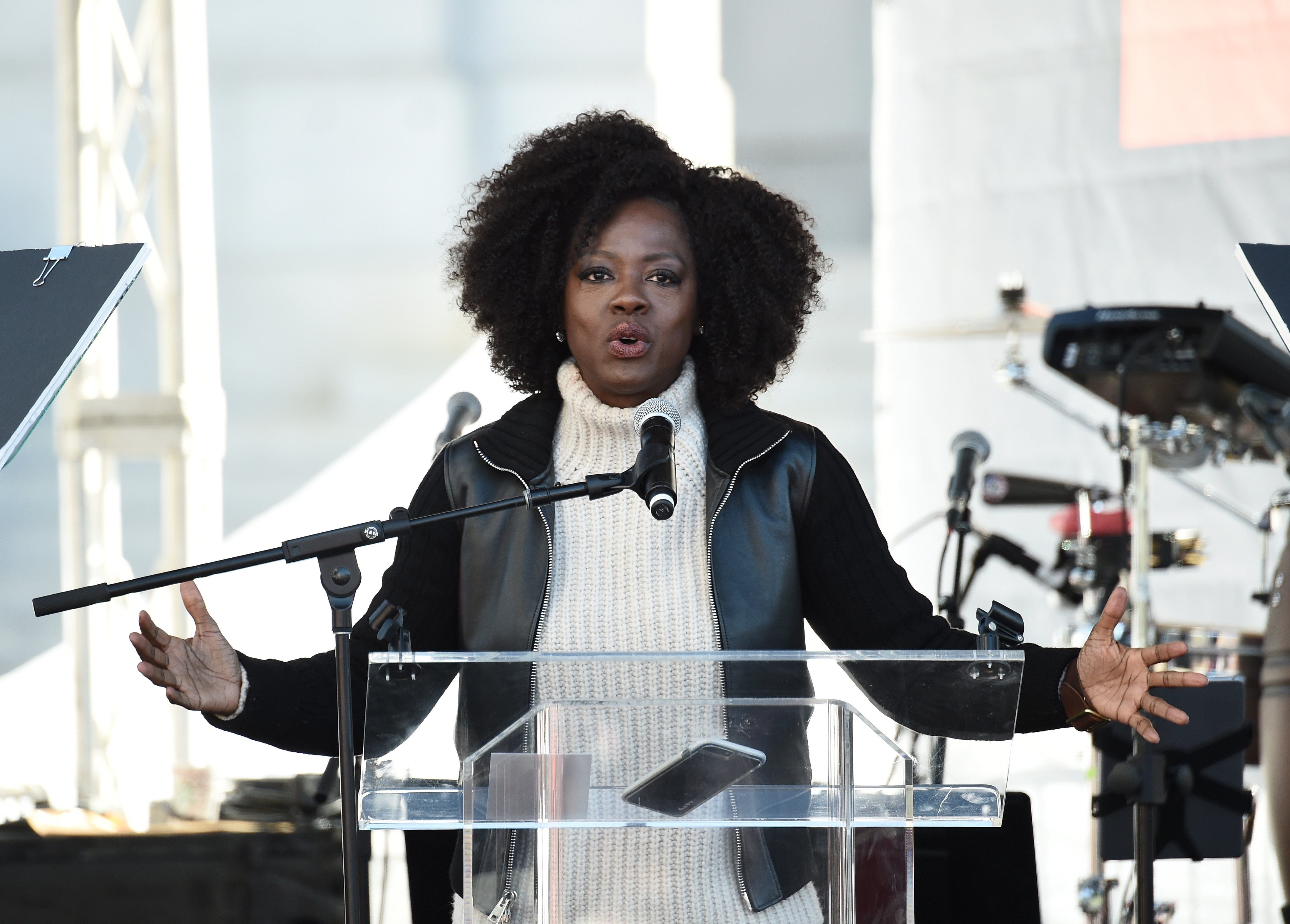 Viola Davis Calls To Mind Black Women, The Voiceless In Passionate Women's March Speech
