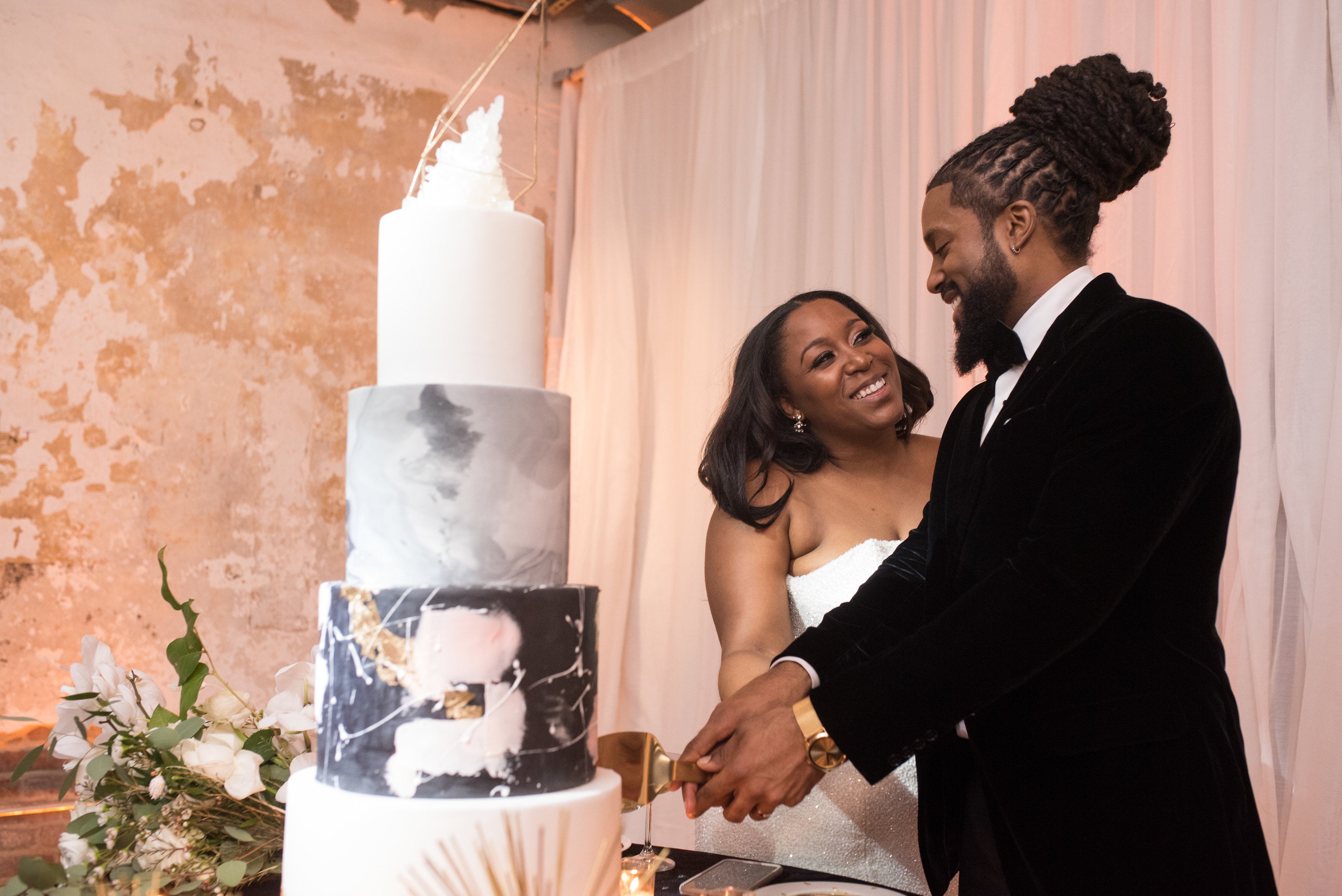 Bridal Bliss: See Why We Adore Howard University Alums Brent And Christian's Modern Glam Wedding 
