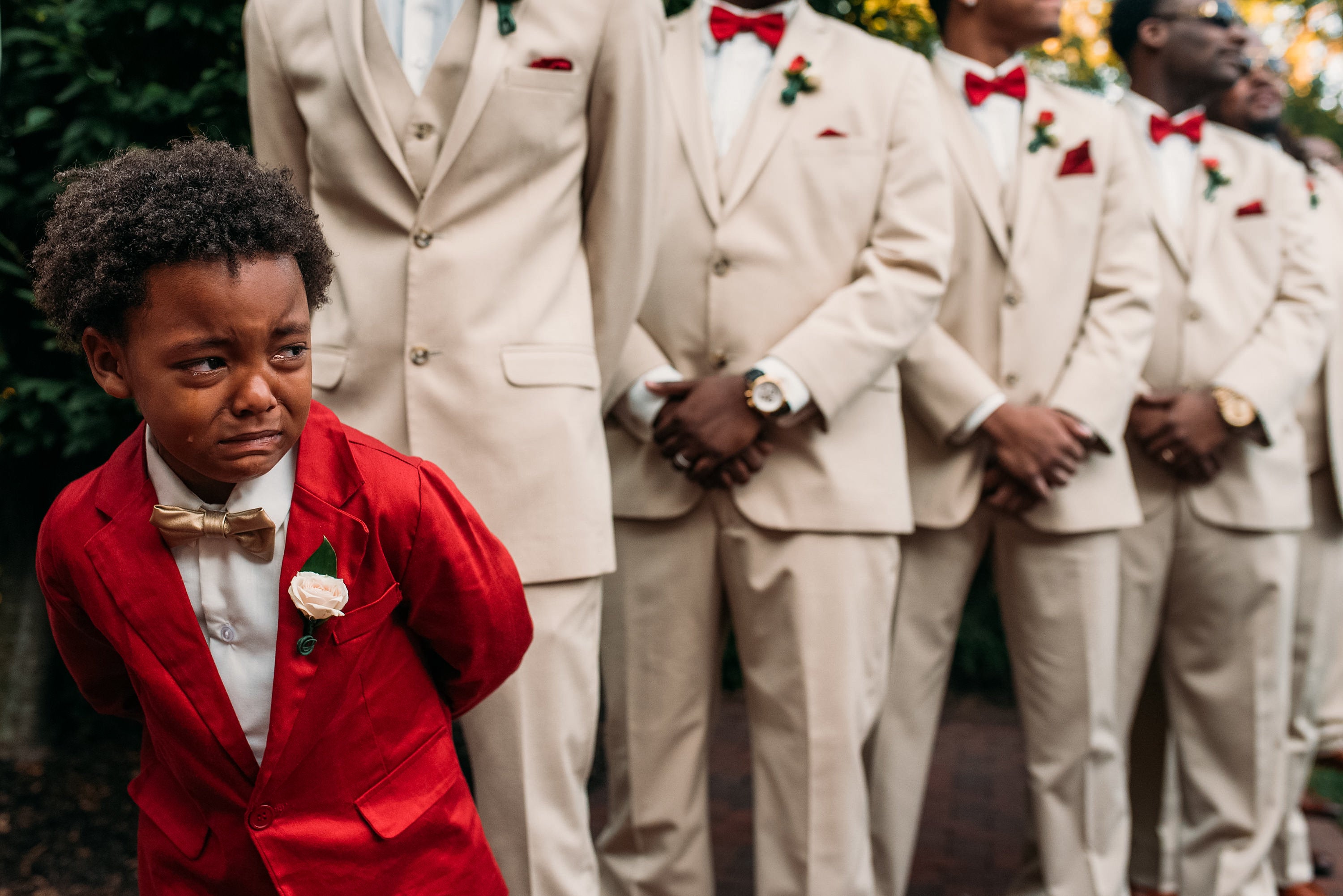 This Little Boy Was Moved To Tears Watching His Mom Walk Down The Aisle To Marry His Dad and We're So Touched
