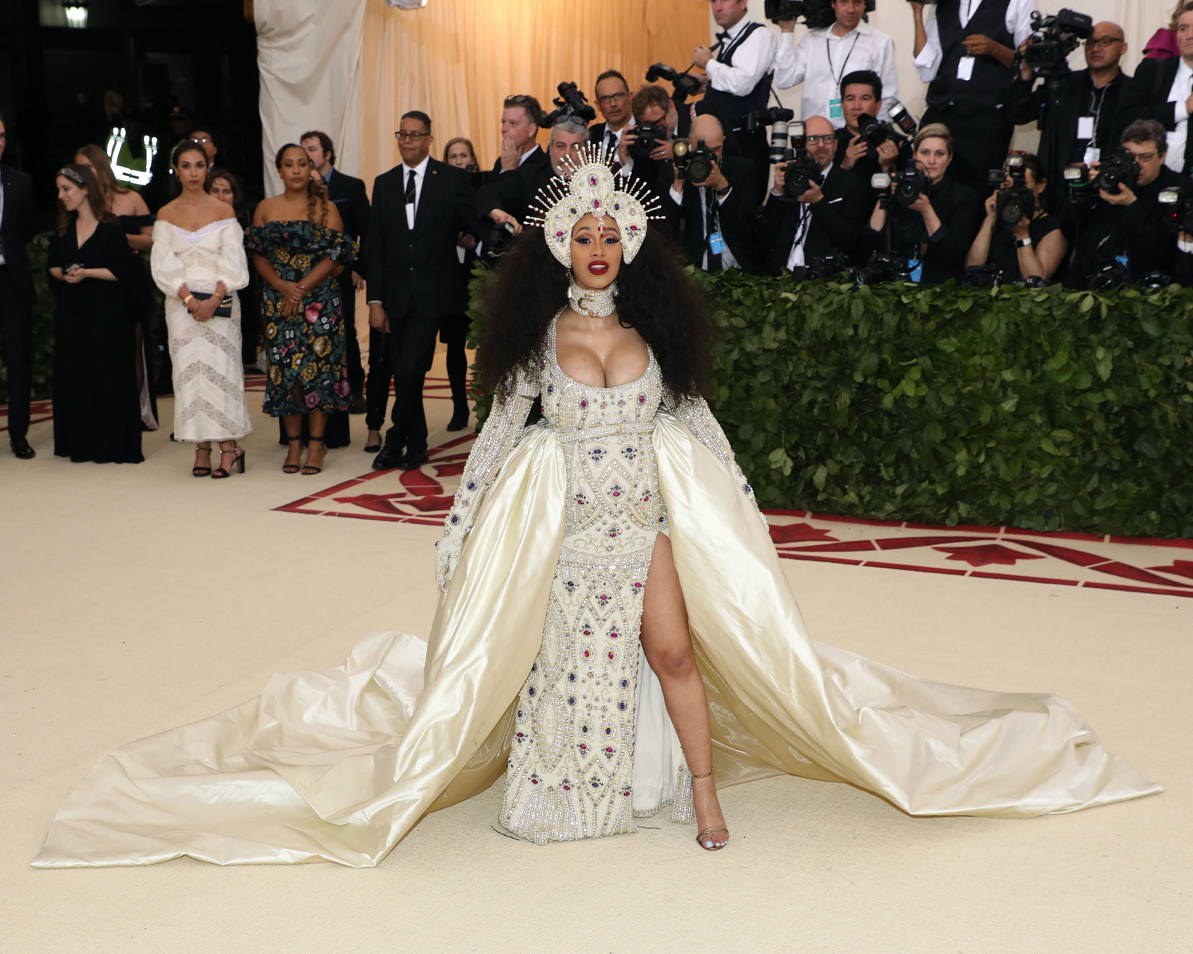 Cardi B’s First Met Gala Appearance Was An Angelic Showstopper
